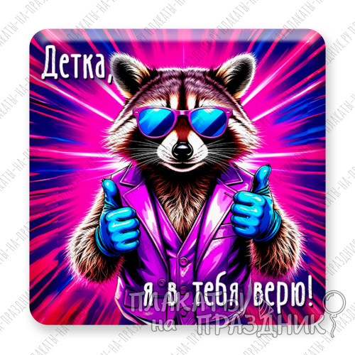 3D-стикер №3 «Детка, я в тебя верю!» — яркий мотиватор для вашего гаджета