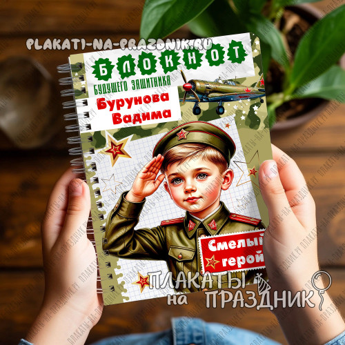 Блокнот на 23 февраля №13 — идеальный подарок для будущего защитника! Подарите немного патриотизма и вдохновения!