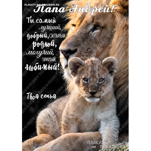 Холст метрика для папы №10