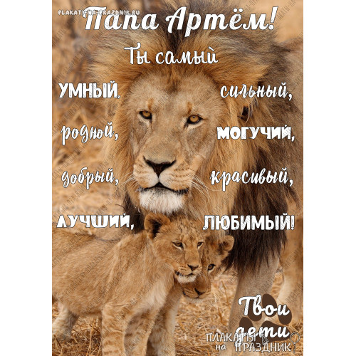 Плакат метрика для папы №21