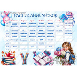 Расписание уроков №6 многоразовое